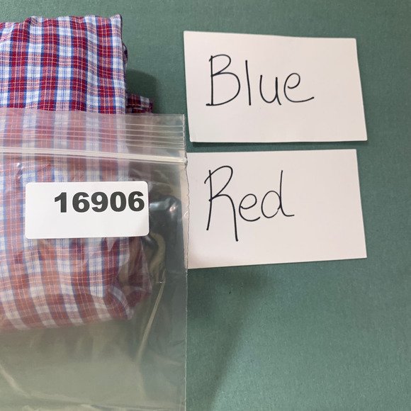 Panhandle Shirt Mens Size Large Red Blue Plaid Snap Front Western Cowboy Pockets - Picture 10 of 10